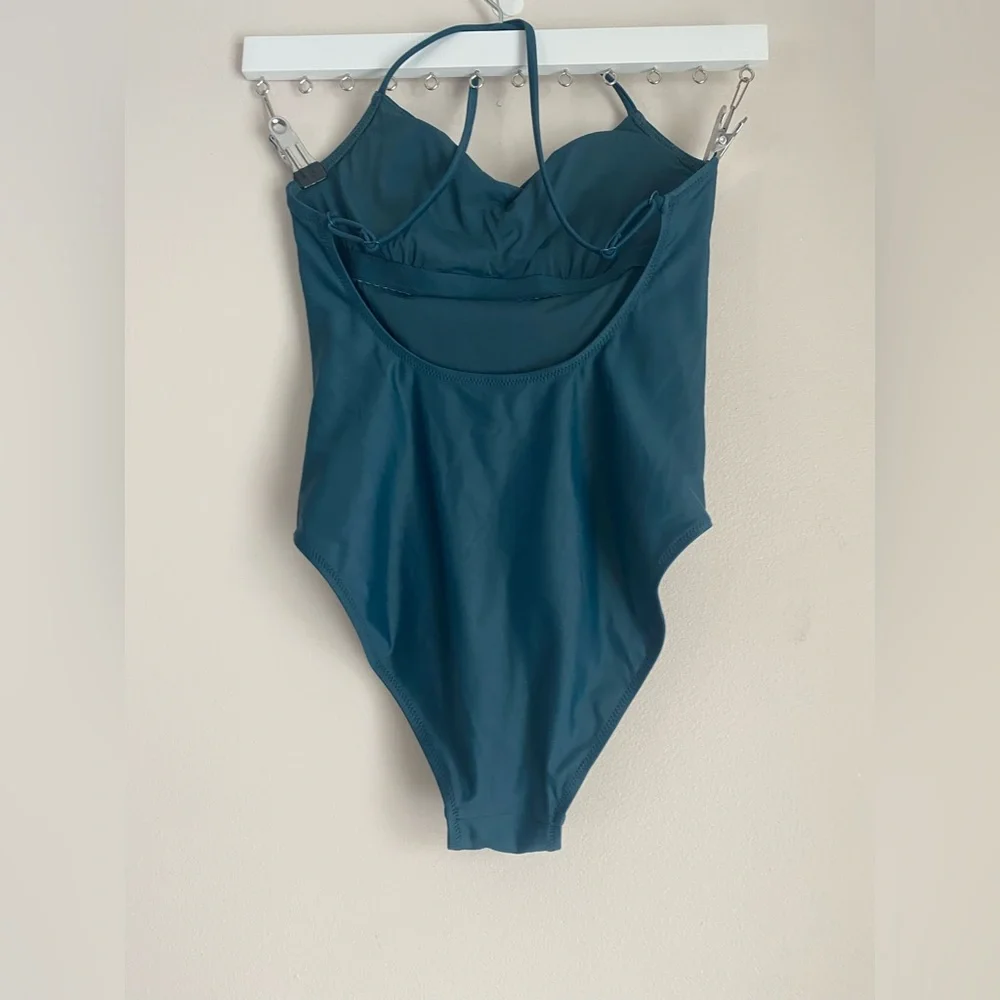 Girlfriend Collective swimsuit one piece dark blue teal small - Picture 5 of 12